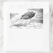  wetenschapscampagne in de wolken rechthoekige sticker (Tas)