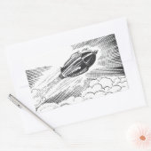  wetenschapscampagne in de wolken rechthoekige sticker (Envelop)