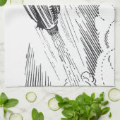  wetenschapscampagne in de wolken theedoek (Gevouwen)