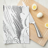  wetenschapscampagne in de wolken theedoek (Quarter Fold)