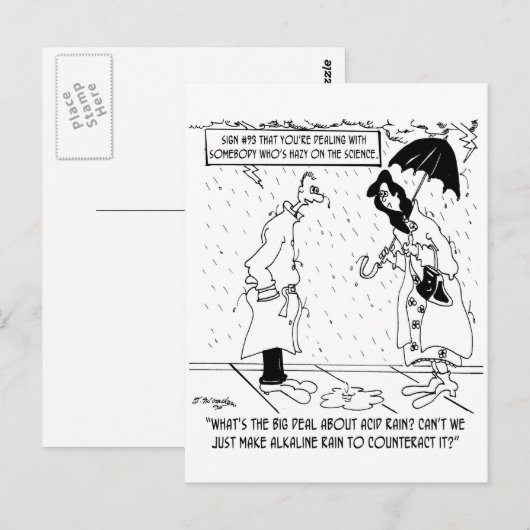 WetenschapsCartoon 7084 Briefkaart (Voorkant / Achterkant)