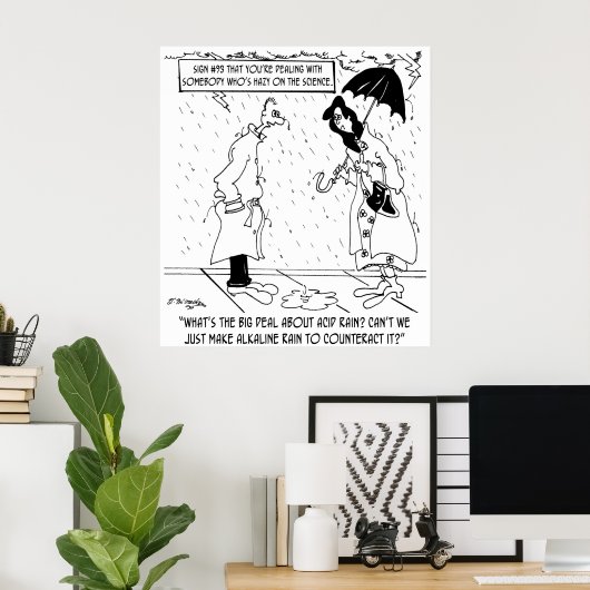 WetenschapsCartoon 7084 Poster (Thuiskantoor)