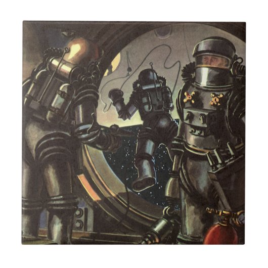  wetenschapscentra op een ruimteruil tegeltje (Voorkant)