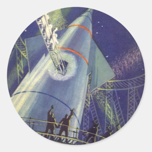  wetenschapscentra op het gebied van raketschild ronde sticker (Voorkant)