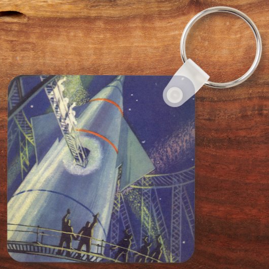  wetenschapscentra op het gebied van raketschild sleutelhanger (Achterkant)