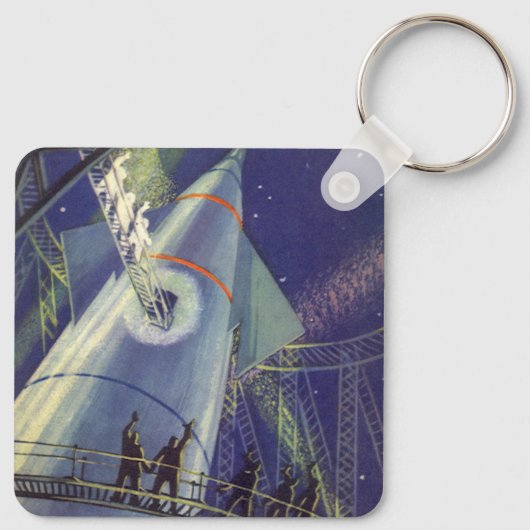  wetenschapscentra op het gebied van raketschild sleutelhanger (Achterkant)