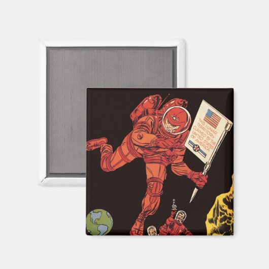 wetenschapscentrum, Astronaut Moon Landing Magneet (Voorkant / Achterkant)