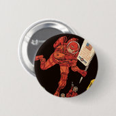 wetenschapscentrum, Astronaut Moon Landing Ronde Button 5,7 Cm (Voorkant /achterkant)