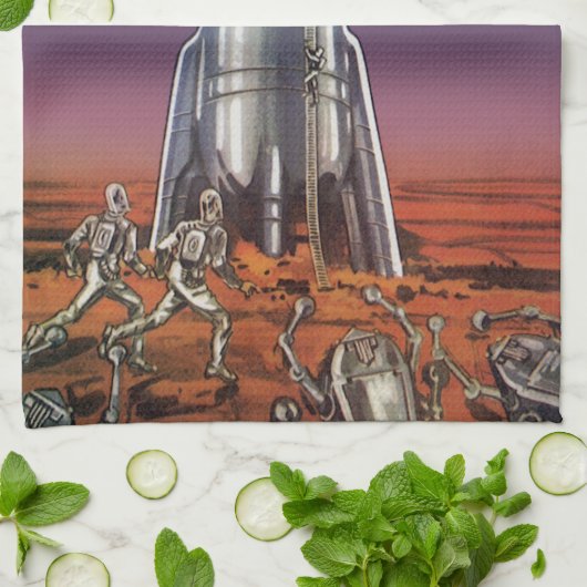 wetenschapscentrum, Astronauts Beetle Aliens Theedoek (Gevouwen)