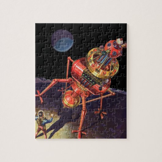 wetenschapscentrum met Alien Robot Legpuzzel (Verticaal)