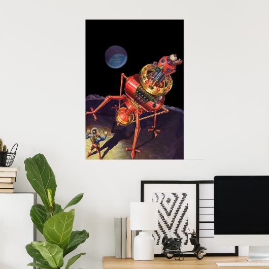  wetenschapscentrum met Alien Robot Poster (Thuiskantoor)