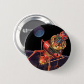 wetenschapscentrum met Alien Robot Ronde Button 5,7 Cm (Voorkant /achterkant)