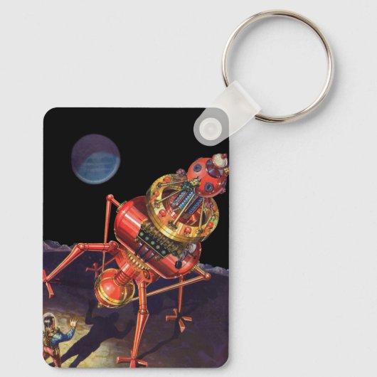 wetenschapscentrum met Alien Robot Sleutelhanger (Achterkant)
