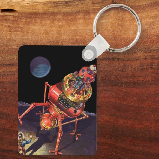 wetenschapscentrum met Alien Robot Sleutelhanger (Achterkant)