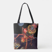 wetenschapscentrum met Alien Robot Tote Bag (Achterkant)