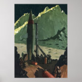 wetenschapscentrum, Rocket on Foreign Planet Poster (Voorkant)