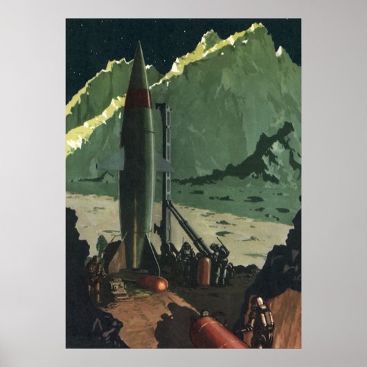  wetenschapscentrum, Rocket on Foreign Planet Poster (Voorkant)