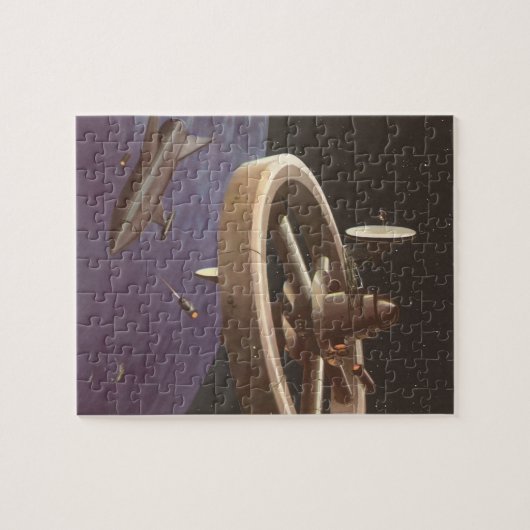  wetenschapscentrum, ruimtestation met Planet Legpuzzel (Horizontaal)