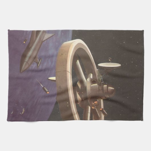 wetenschapscentrum, ruimtestation met Planet Theedoek (Horizontaal)