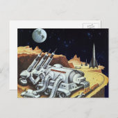 wetenschapscentrum, ruimtestation op de maan briefkaart (Voorkant / Achterkant)