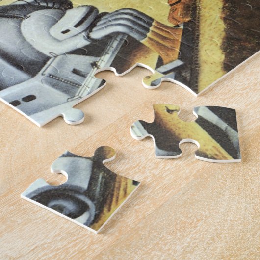  wetenschapscentrum, ruimtestation op de maan legpuzzel (Zijkant)