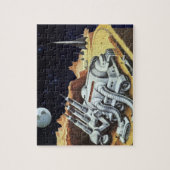 wetenschapscentrum, ruimtestation op de maan legpuzzel (Verticaal)