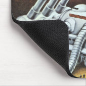  wetenschapscentrum, ruimtestation op de maan muismat (Hoek)