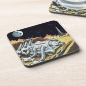  wetenschapscentrum, ruimtestation op de maan onderzetter (Linkerzijde)