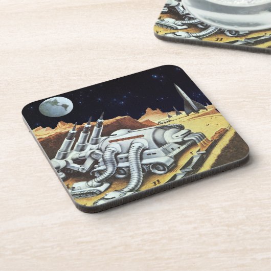  wetenschapscentrum, ruimtestation op de maan onderzetter (Linkerzijde)