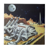  wetenschapscentrum, ruimtestation op de maan tegeltje (Voorkant)