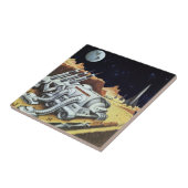  wetenschapscentrum, ruimtestation op de maan tegeltje (Zijkant)