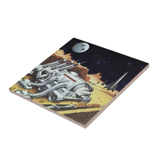  wetenschapscentrum, ruimtestation op de maan tegeltje (Zijkant)