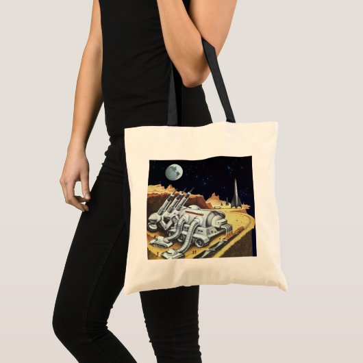  wetenschapscentrum, ruimtestation op de maan tote bag (Voorkant (product))