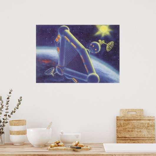 wetenschapscentrum ruimtestation poster (Keuken)