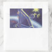  wetenschapscentrum ruimtestation rechthoekige sticker (Tas)