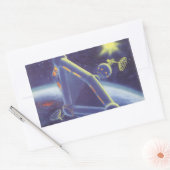  wetenschapscentrum ruimtestation rechthoekige sticker (Envelop)