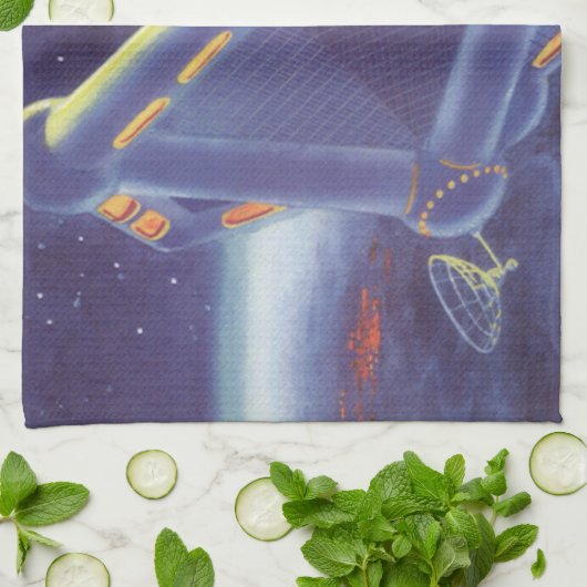  wetenschapscentrum ruimtestation theedoek (Gevouwen)