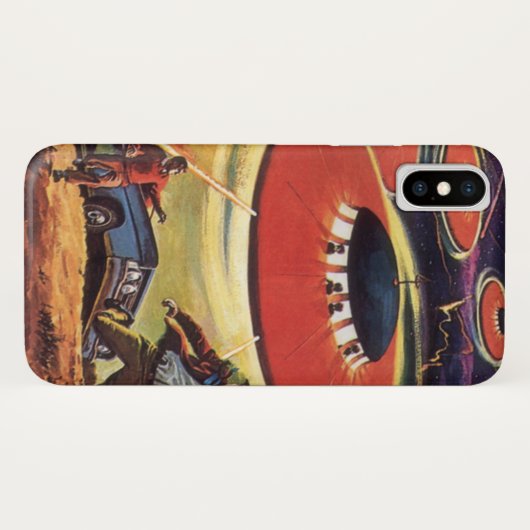  wetenschapscentrum, Sci Fi UFO Alien Invasion Case-Mate iPhone Case (Achterkant (horizontaal))
