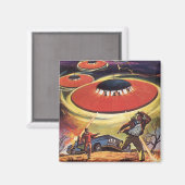  wetenschapscentrum, Sci Fi UFO Alien Invasion Magneet (Voorkant / Achterkant)