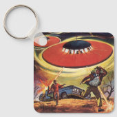  wetenschapscentrum, Sci Fi UFO Alien Invasion Sleutelhanger (Voorkant)