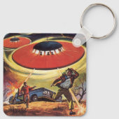  wetenschapscentrum, Sci Fi UFO Alien Invasion Sleutelhanger (Achterkant)