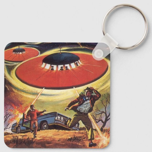  wetenschapscentrum, Sci Fi UFO Alien Invasion Sleutelhanger (Achterkant)