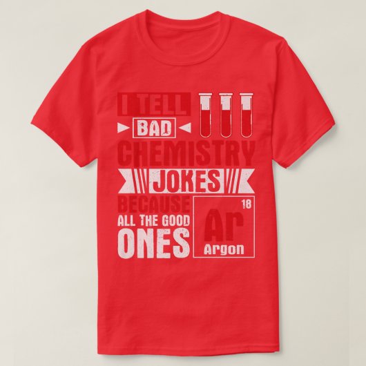 Wetenschapschemie Element Argon Chemist Humor Prem T-shirt (Design voorkant)