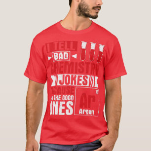 Wetenschapschemie Element Argon Chemist Humor Prem T-shirt