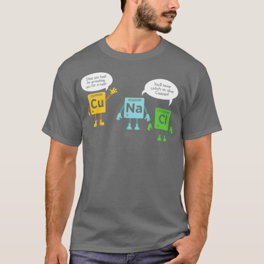 Wetenschapschemie Periodic Table Funny Scientist T-shirt (Voorkant)