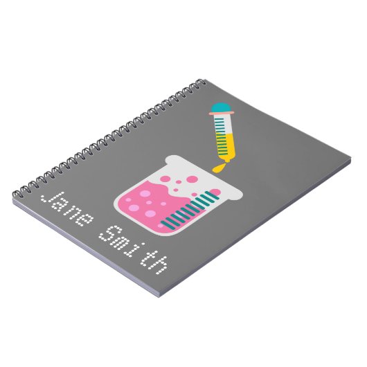 Wetenschapschemie schattige wetenschappelijke appa notitieboek (Linkerzijde)