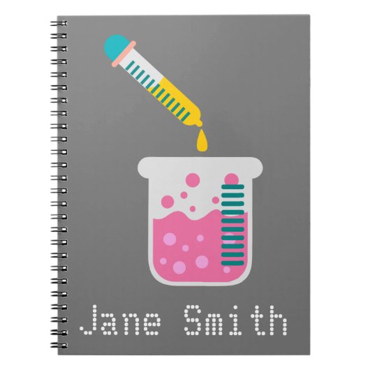 Wetenschapschemie schattige wetenschappelijke appa notitieboek (Voorkant)