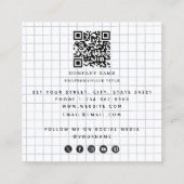 Wetenschapschemie Wetenschappers QR Code Sociale m Vierkante Visitekaartje (Achterkant)