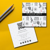 Wetenschapschemie Wetenschappers QR Code Sociale m Vierkante Visitekaartje