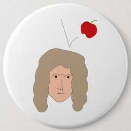 Wetenschapsclub Fysica Humor Isaac Newton Appel Ronde Button 6,0 Cm